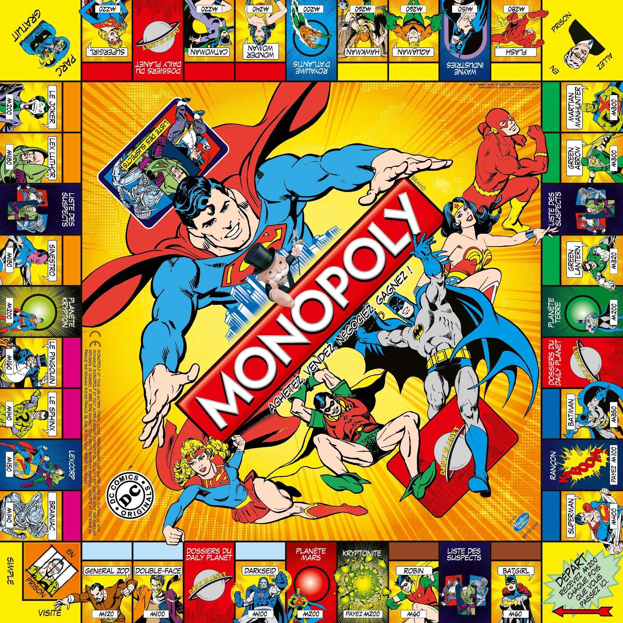 Plateau du Monopoly DC Comics