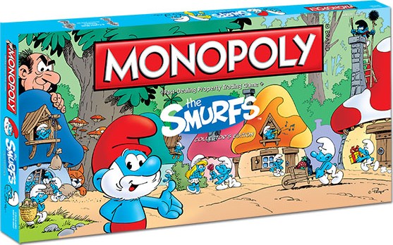 Boite en 3D du Monopoly The Smurfs - Les Schtroumpfs