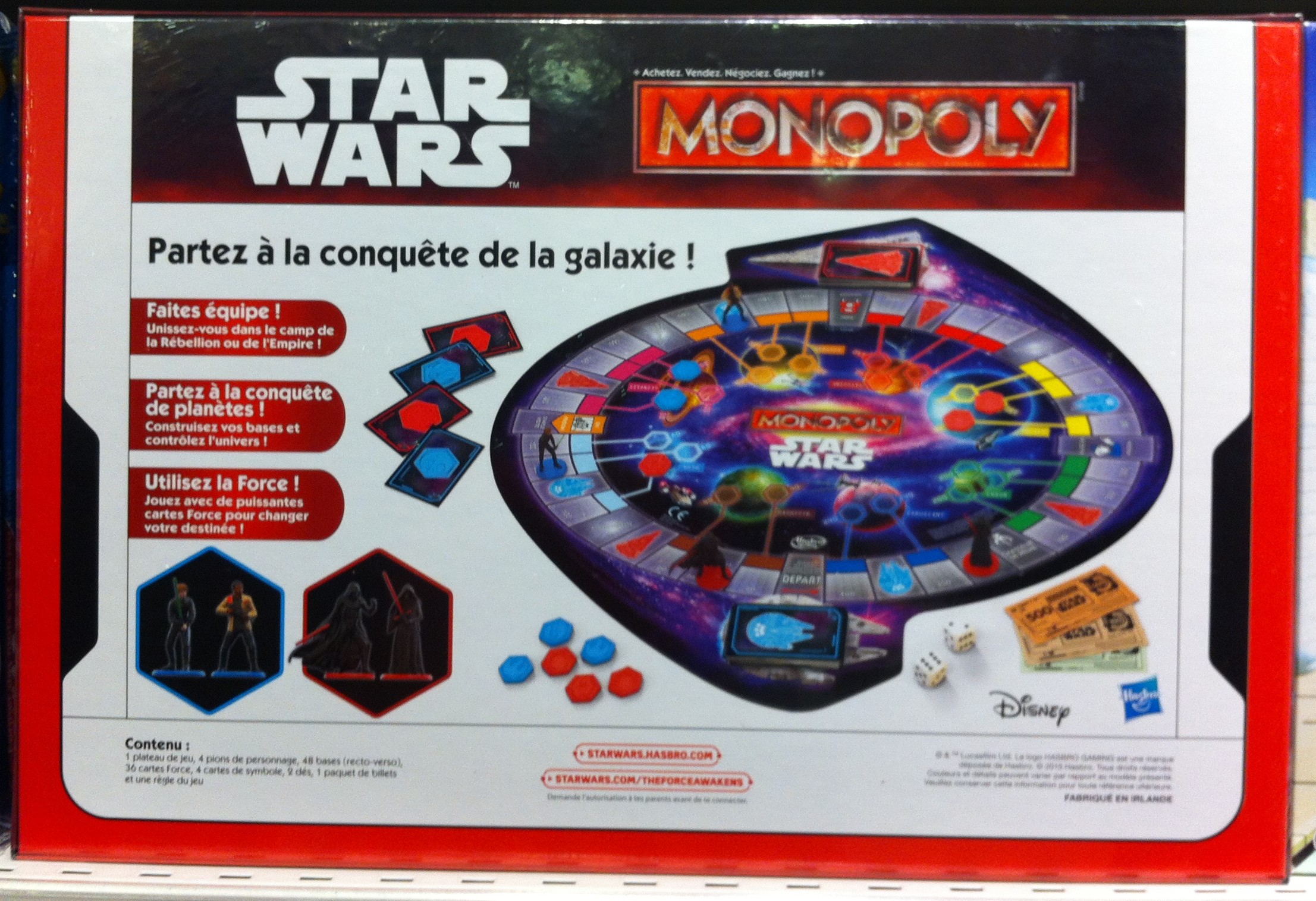 Arrière de la boite du Monopoly Star Wars 7 - Le Réveil de la Force