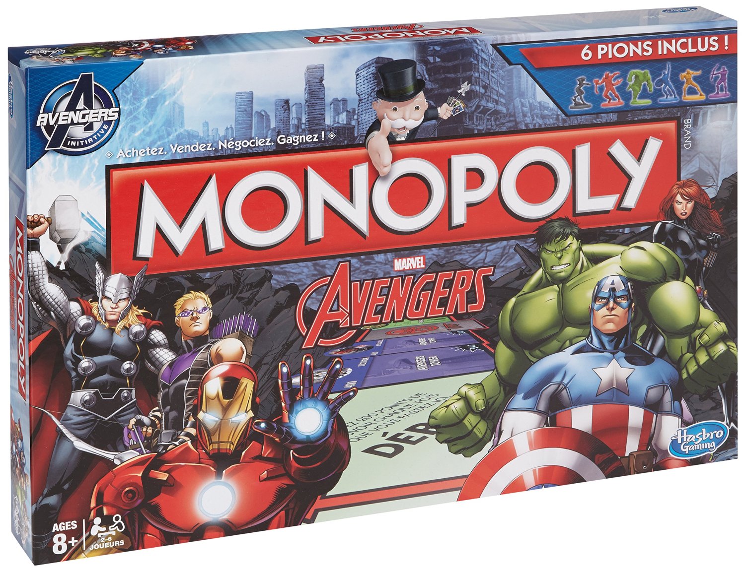 Boîte en 3D du Monopoly Avengers