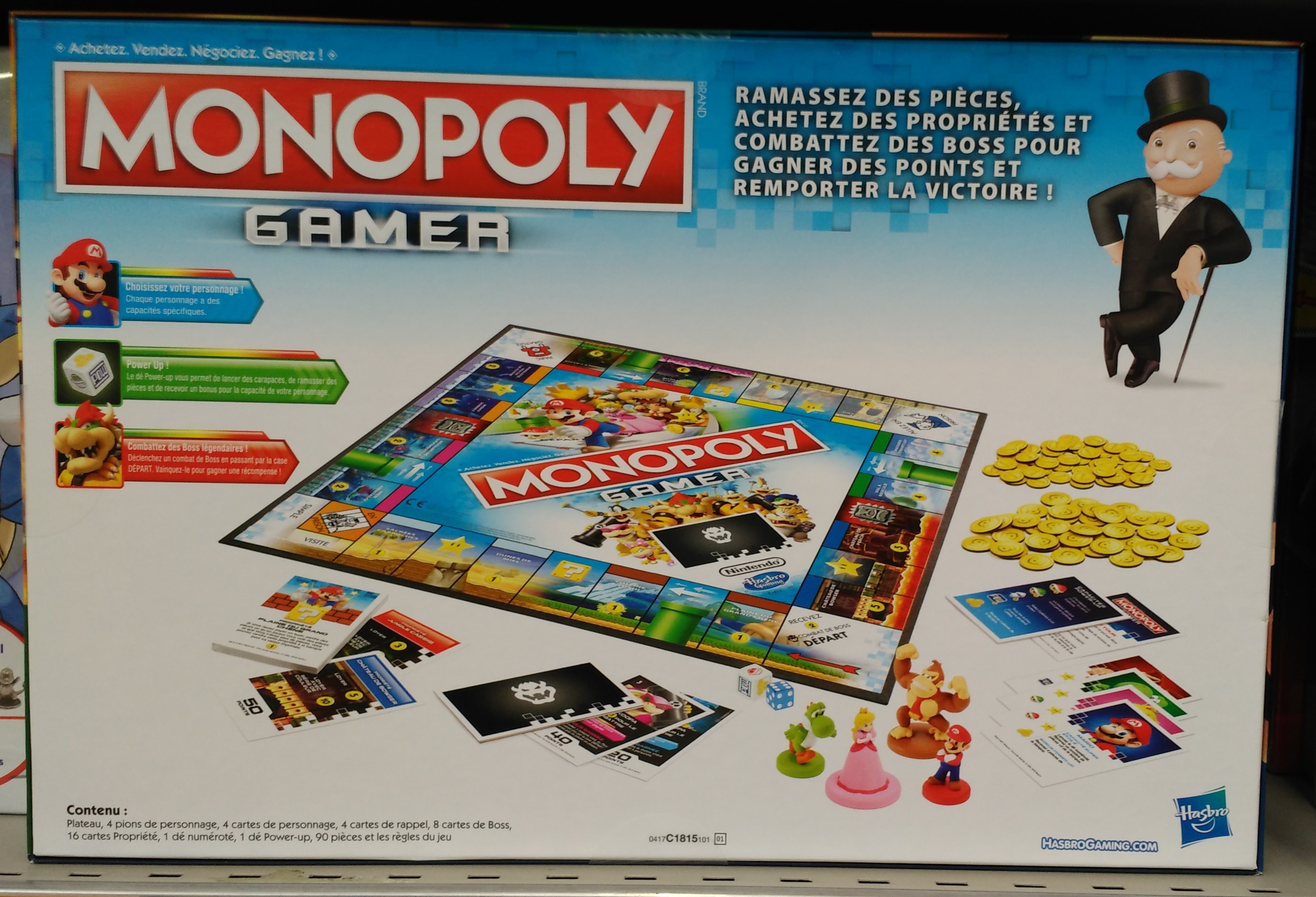 Arrière de la boite du Monopoly Gamer