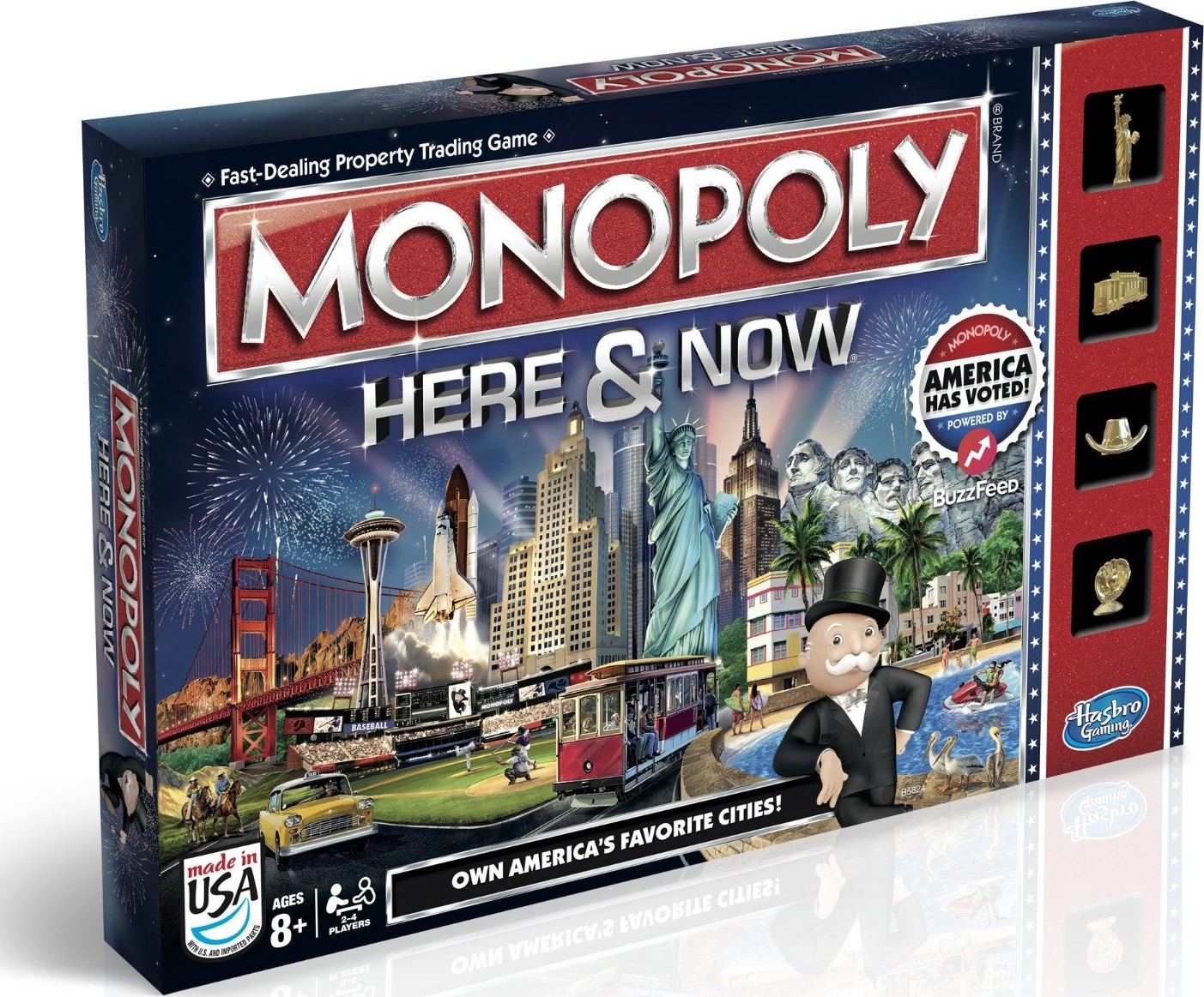 Boîte en 3D du Monopoly Here And Now - Version US