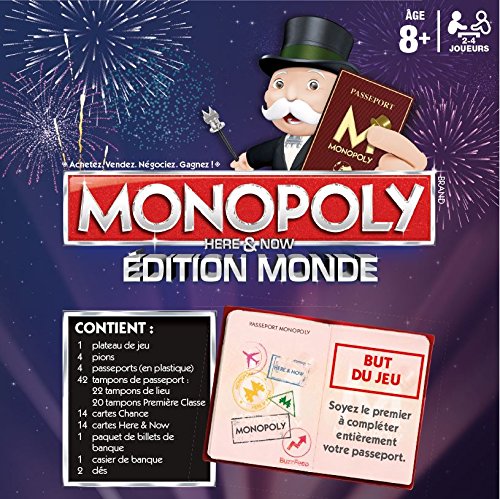 Contenu de la boîte du Monopoly Monde (version 2015)