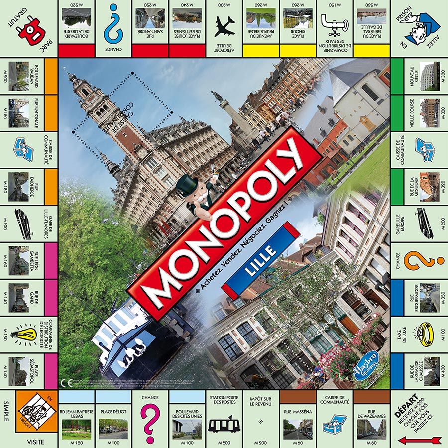 Plateau du Monopoly Lille (version 2013)