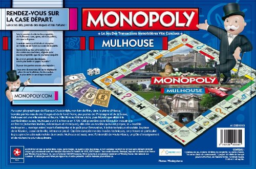 Arrière de la boite du Monopoly Mulhouse