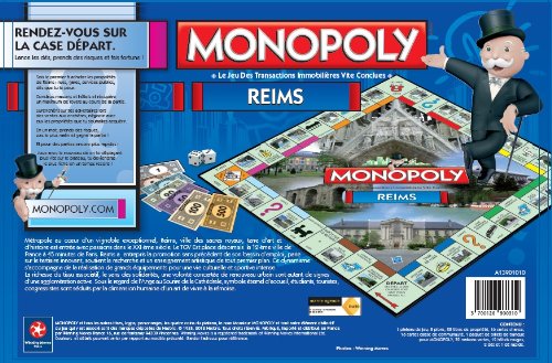 Arrière de la boite du Monopoly Reims