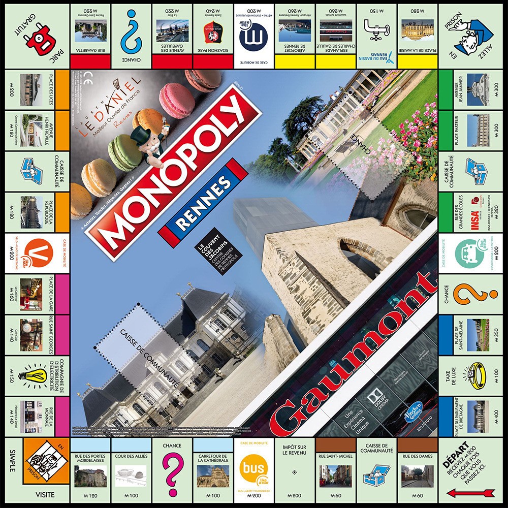 Plateau du Monopoly Rennes (version 2014)