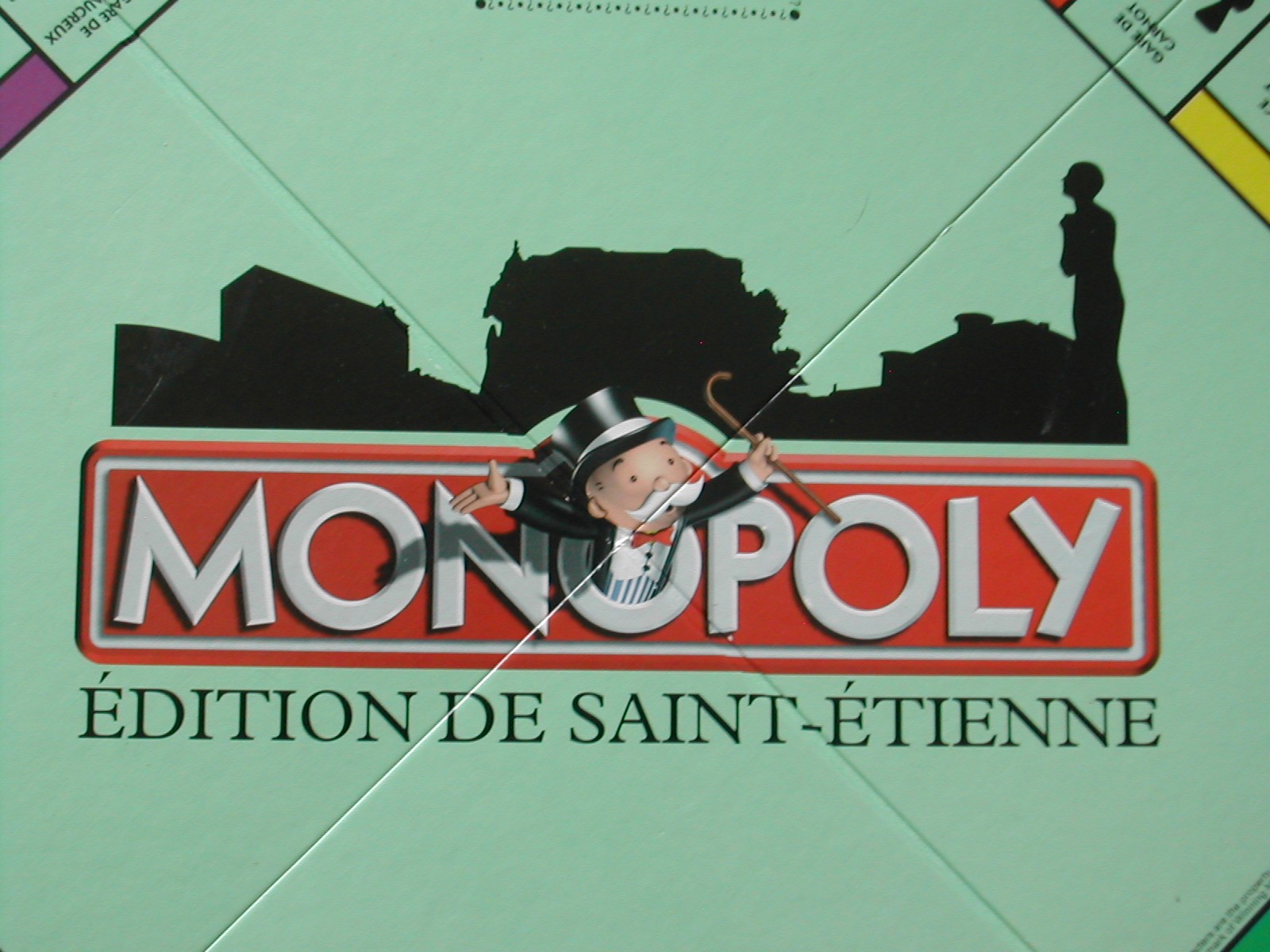 Détail du plateau du Monopoly Saint-Étienne