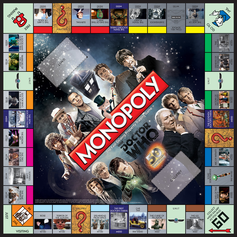 Plateau du Monopoly Doctor Who (50e anniversaire)