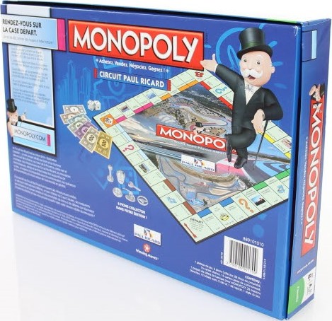 Arrière de la boite du Monopoly Circuit Paul Ricard