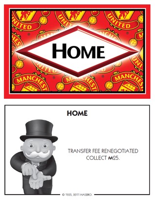 Carte caisse de communauté du Monopoly Manchester United