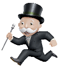 Mr Monopoly qui court
