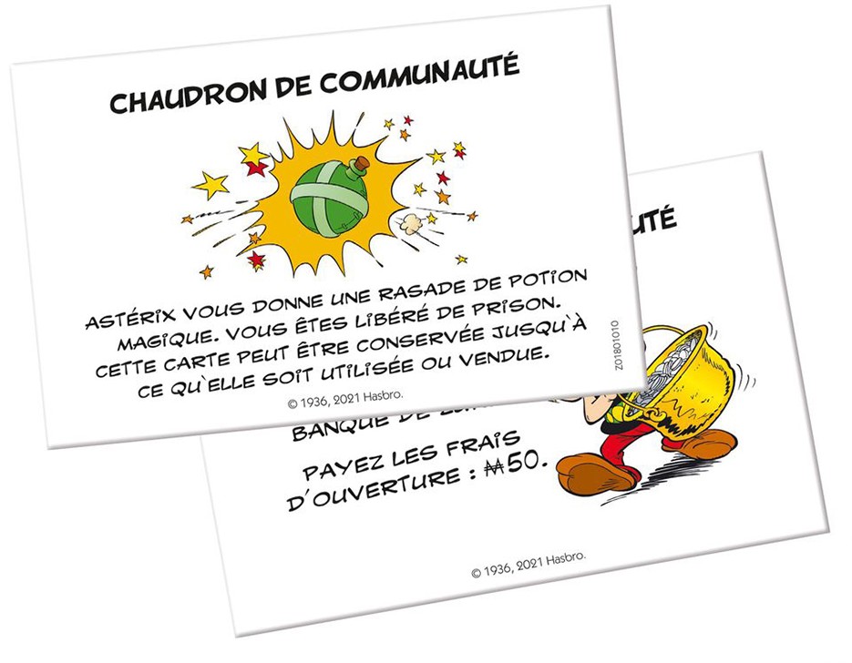 Carte caisse de communauté du Monopoly Asterix