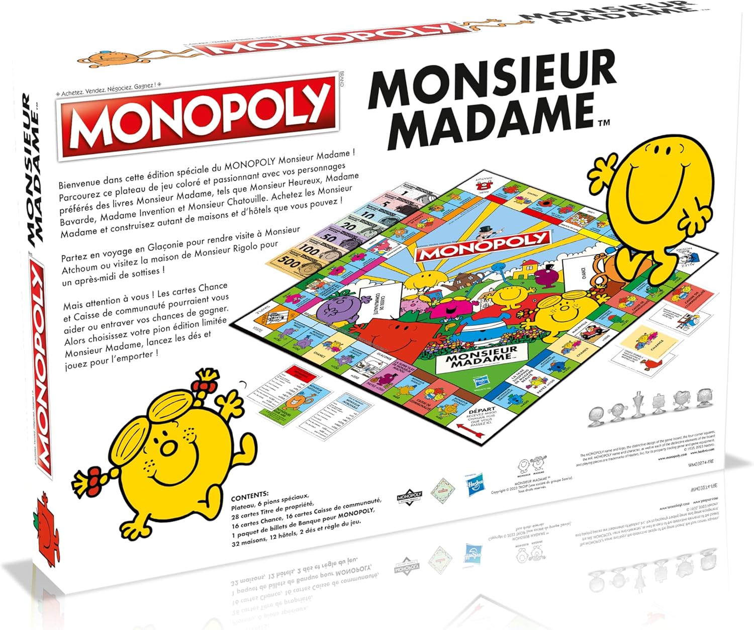 Arrière de la boite du Monopoly Monsieur Madame