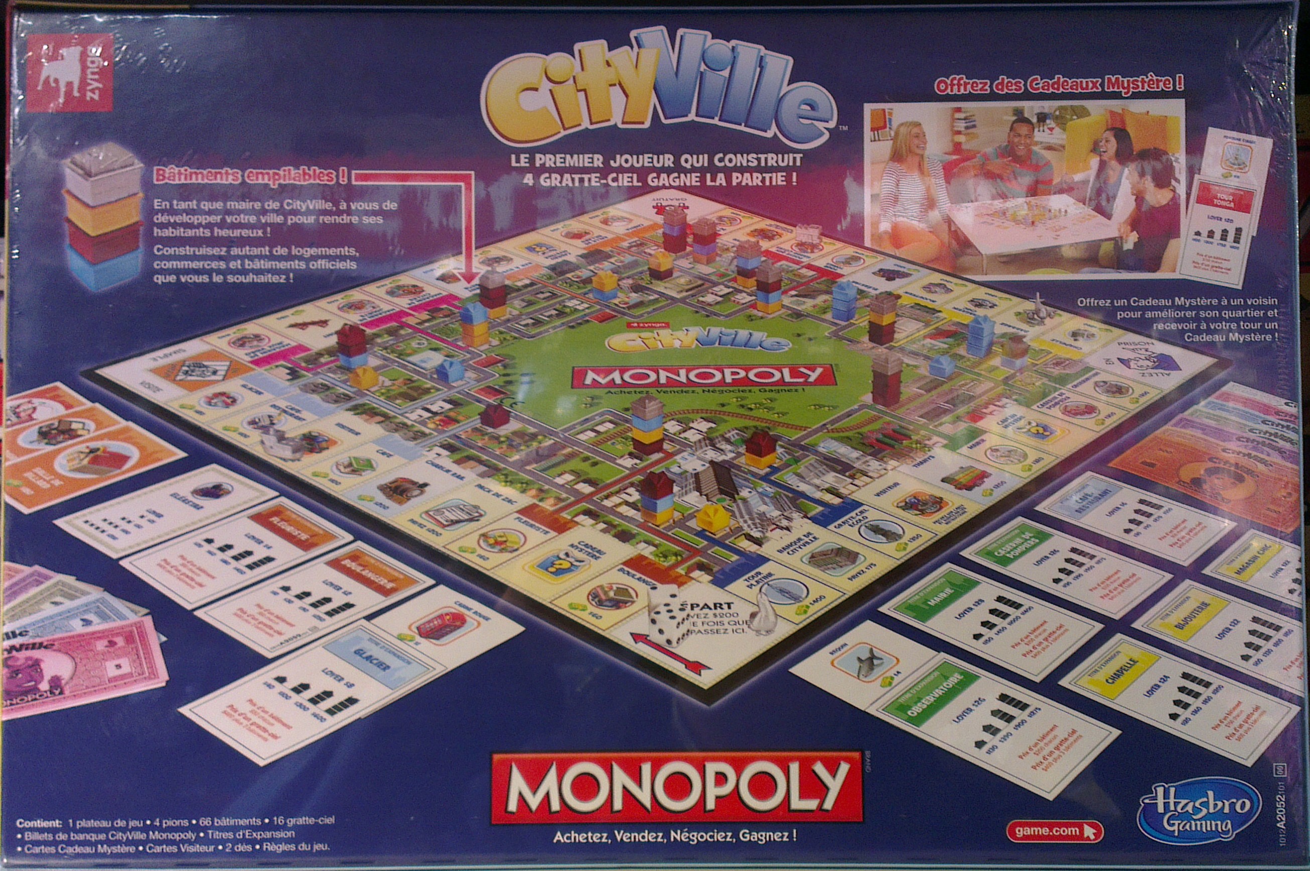 Arrière de la boite du Monopoly Cityville