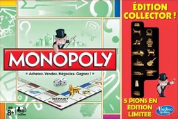 Boite du Monopoly Collector avec 5 pions en édition limitée