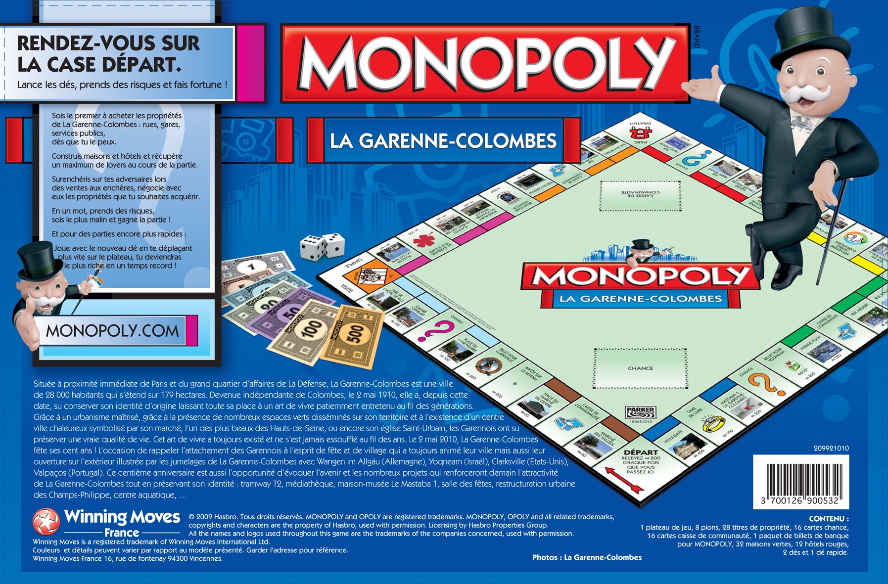 Arrière de la boite du Monopoly La Garenne-Colombes