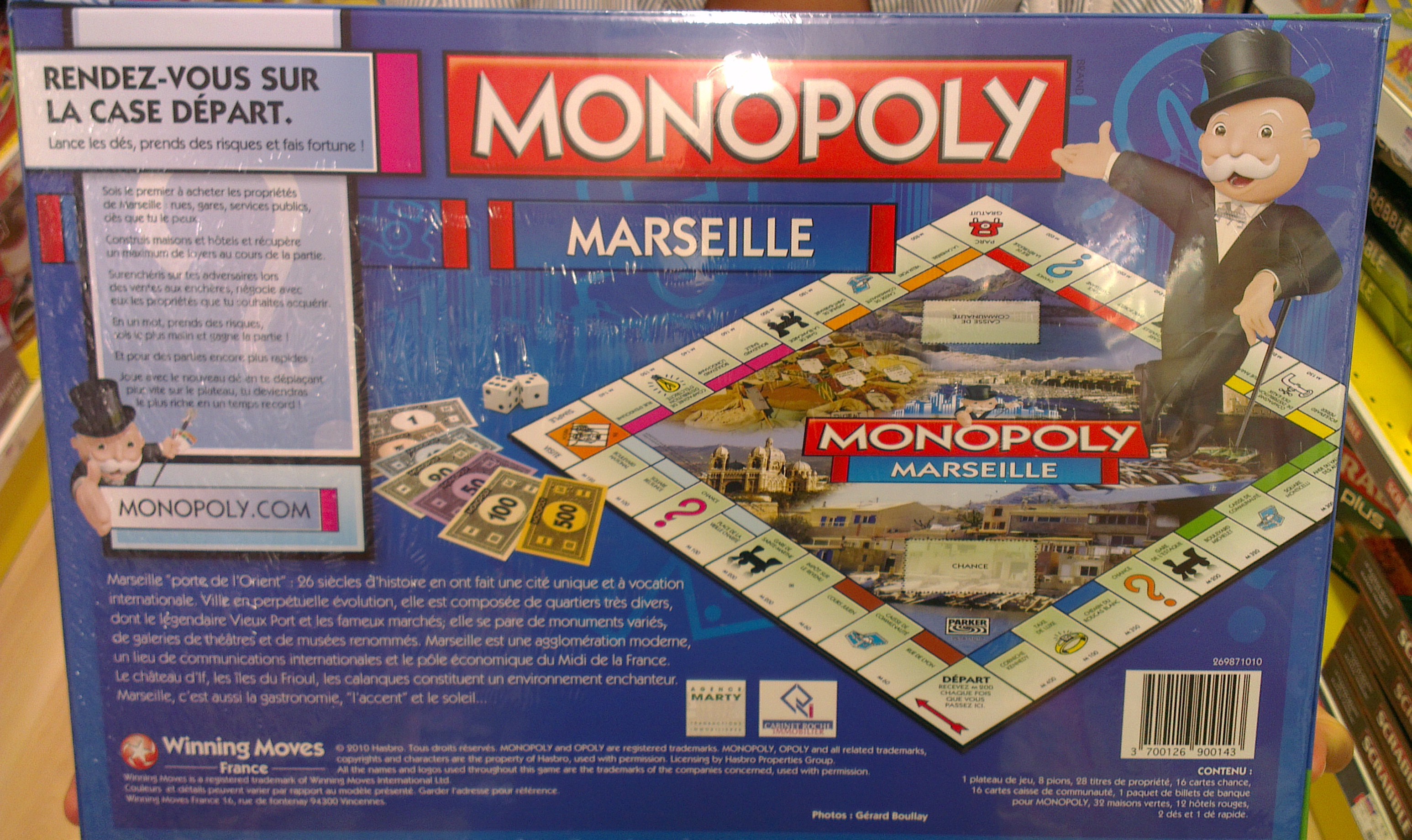 Arrière de la boite du Monopoly Marseille (version 2)