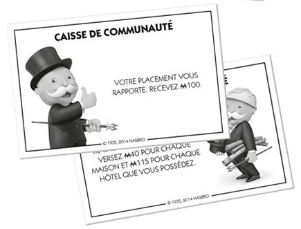 Carte caisse de communauté du Monopoly Marseille (version 2014)