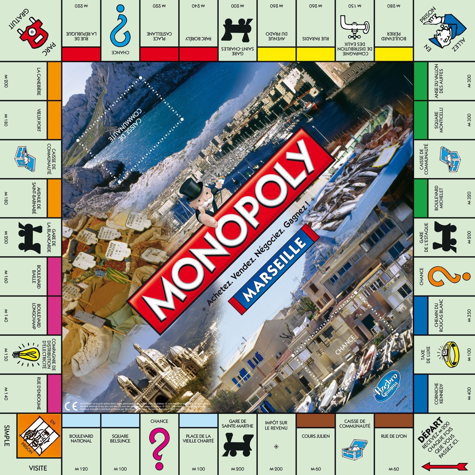 Plateau du Monopoly Marseille (version 2014)
