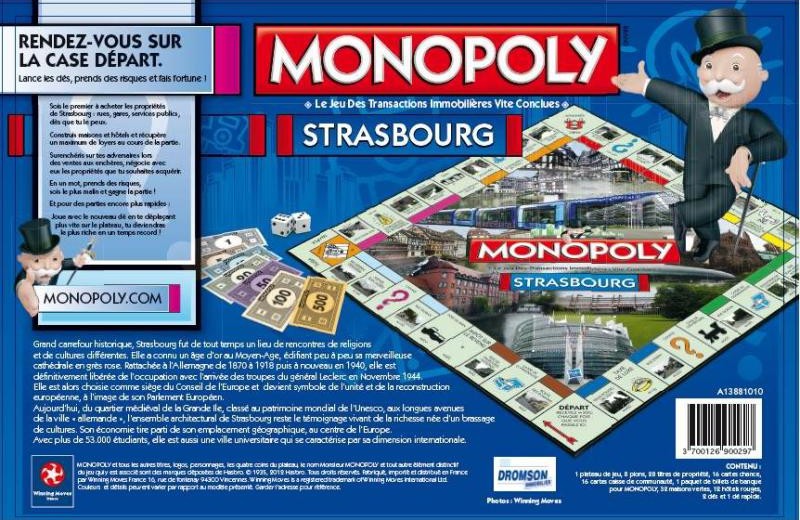 Arrière de la boite du Monopoly Strasbourg (version 2)