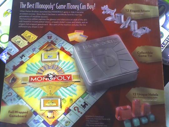 Arrière de la boite du Monopoly 70e anniversaire
