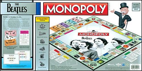 Arrière de la boite du Monopoly The Beatles (version 2)