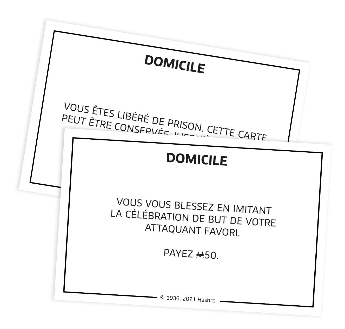 Carte caisse de communauté du Monopoly FFF (Fédération Française de Football)