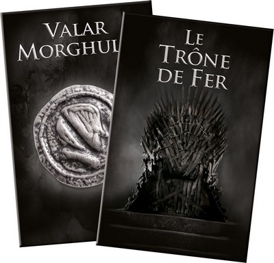 Dos des cartes « Le Trône de Fer » et « Valar Morghulis »