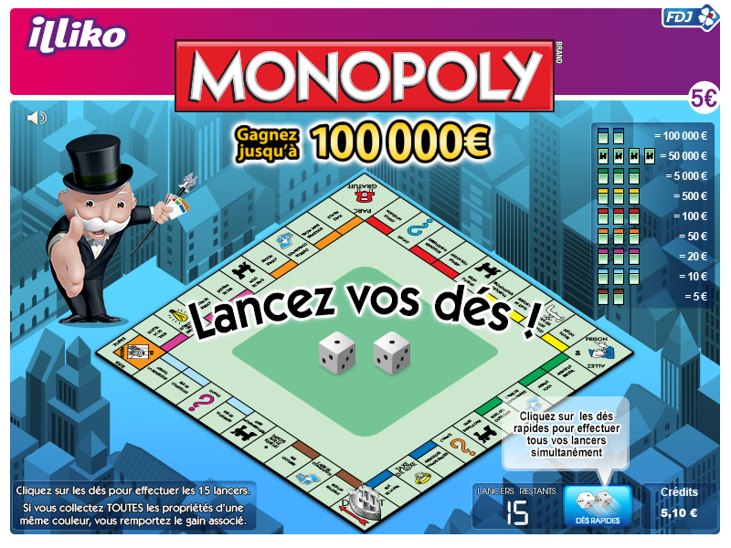 Version internet du Monopoly de 2014